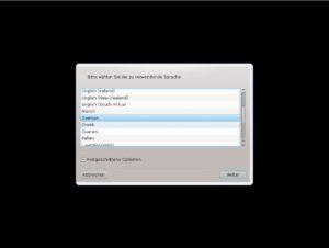 Abbildung 1: Allgemeine Staatstrauer? Während der Installation zeigt Mageia einen tiefschwarzen Hintergrund.