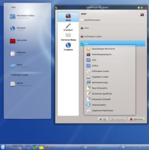 Abbildung 10: Das praktische Applet "Regal" ordnet den Desktop und den Informationswust.
