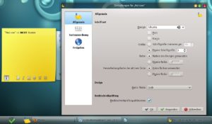 Abbildung 11: Das Applet "Notizen" verziert den Desktop mit optisch ansprechenden Klebezettel.