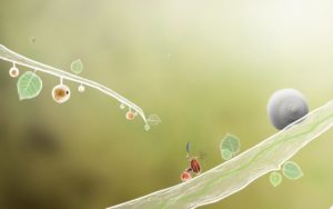 Abbildung 2: Ein Beispiel für ein typisches Rätsel: Um auf den oberen Ast zu gelangen, müssen Sie einen unfreiwilligen Helfer einspannen.