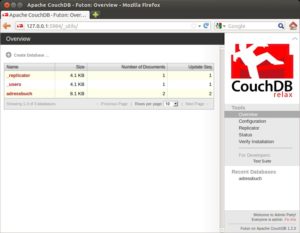 Abbildung 2: CouchDB bringt ein eingebautes Frontend mit dem Namen Futon mit, über das Sie die Datenbanken etwas komfortabler verwalten.