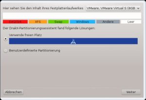 Abbildung 2: Zum Partitionieren nutzt Mageia DrakX. Es kann zwar keine Windows-Partitionen verkleinern, dafür darf die Mageia-Installation in einer solchen Platz nehmen.