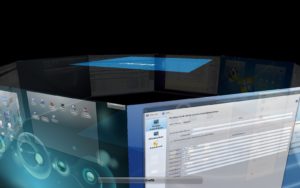 Abbildung 5: Die Form des Arbeitsflächen-Umschalters hängt von der Anzahl der Desktops ab.
