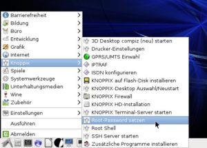 Abbildung 5: Die Knoppix-spezifischen Einstellungen finden Sie nun wieder im Untermenü "Knoppix".