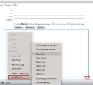 Abbildung 5: Eine Erweiterung lässt Sie Textfelder von Webseiten im Editor Ihrer Wahl bearbeiten, wenn es sich um "Textarea"-Elemente handelt.