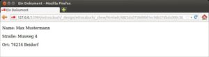 Abbildung 5: Die Show-Funktion presst hier drei Informationen aus dem Dokument mit der ID <code srcset=
