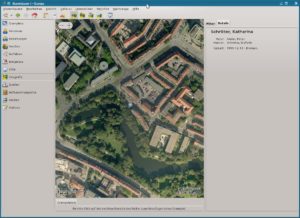 Abbildung 6: Gramps unterstützt verschiedene Quellen für die Karten, wie zum Beispiel Google Maps oder OpenStreetmap.