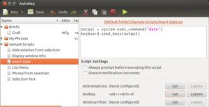 Abbildung 6: In diesem Fall startet Autokey beim Druck auf <code srcset=