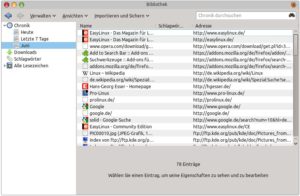 Abbildung 6: Über die Chronik erinnern Sie sich an die Webseiten, die Sie in letzter Zeit besucht haben.