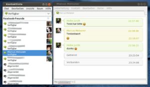 Abbildung 7: Der Instant Messenger Empathy spricht zahlreiche Chatprotokolle, darunter auch Jabber/XMPP. Da auch Facebook darauf setzt, haben die Gnome-Entwickler den Chat integriert.