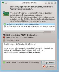 Abbildung 8: Die Grafikkartentreiber vom Hersteller (Nvidia, AMD/ATI) können Sie über das Programm "Zusätzliche Treiber" installieren.