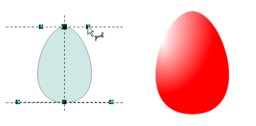 Abbildung 8: Von der Bézierkurve zum perfekten Osterei ist es nicht allzu weit: Symmetrische Übergänge formen das Ei.