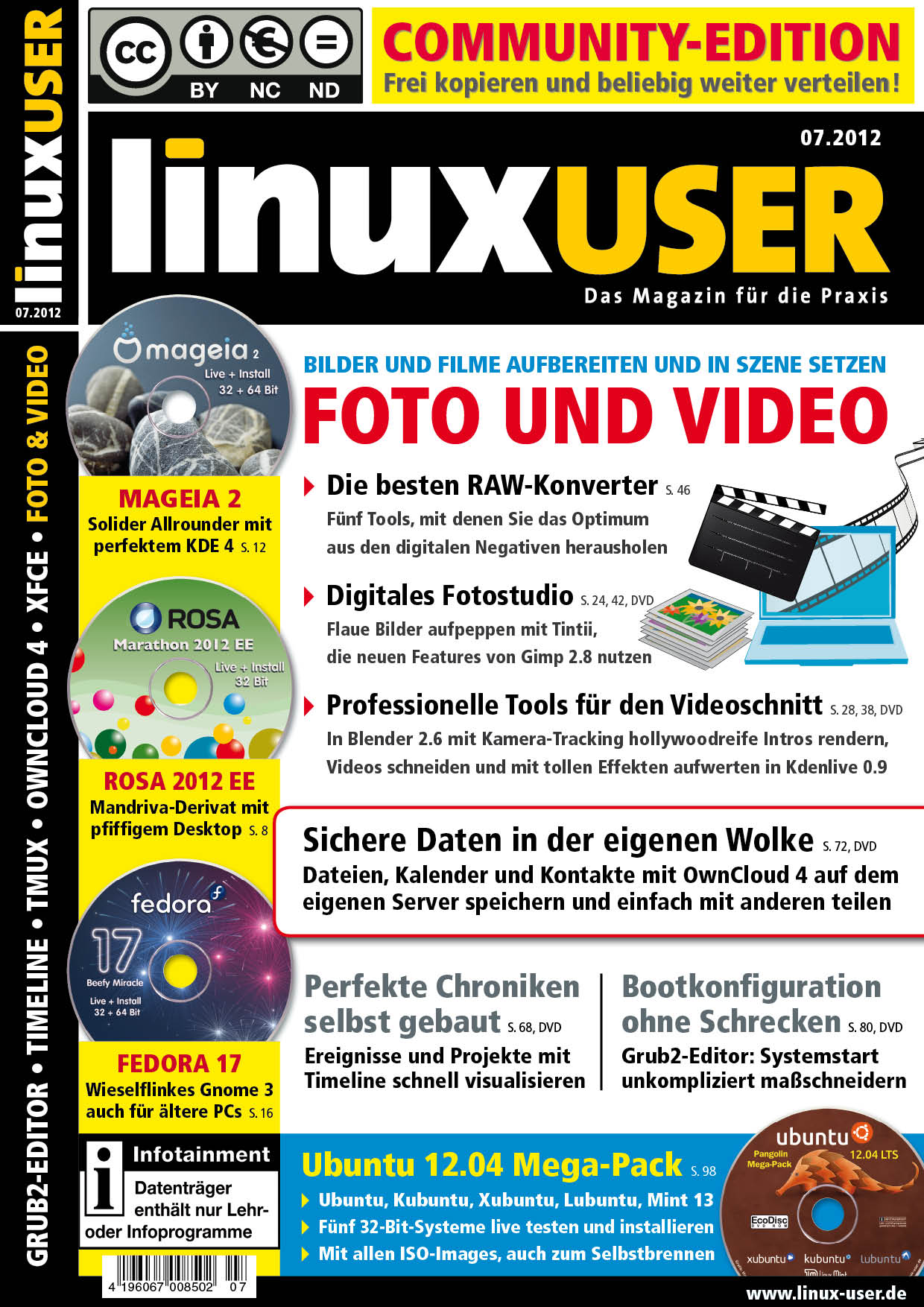 Heftcover LinuxUser Community Edition 07/2012