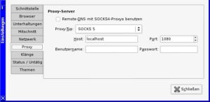 Abbildung 2: Bei Bedarf wickeln Sie die Kommunikation von Pidgin über den SOCKS-Proxy von OpenSSH ab.