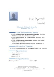 Abbildung 3: Der Lebenslauf im Stil <code srcset=