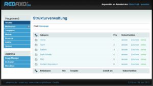 Abbildung 3: In der Grundeinstellung nur das Nötigste: So finden sich sowohl Administratoren als auch Redakteure schnell zurecht.