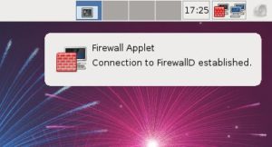 Abbildung 3: Das Firewalld-Applet liefert Statusinformationen über die Firewall (hier unter dem XFCE-Spin von F17).