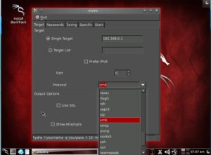 Abbildung 3: Das Online-Brute-Force-Tool Hydra lässt sich über die grafische Oberfläche Xhydra komfortabel bedienen.