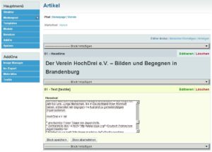 Abbildung 6: Leicht erlernbares Textile-Markup erzeugt valides HTML, aber HTML-Veteranen müssen deswegen nicht auf ihre bekannten Tags verzichten.