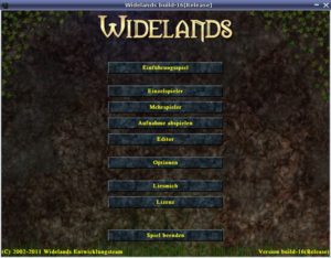 Abbildung 1: Das Startfenster von Widelands beschränkt sich aufs Nötigste.