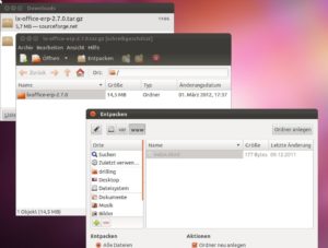 Abbildung 1: Sie entpacken Sie Lx-Office-ERP am besten gleich im Document-Root des Webservers.