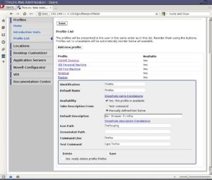 Abbildung 5: ThinLinc-Profile zaubern Desktop-Umgebungen, Window Manager oder auch nur einzelne Anwendungen auf die Monitore der Terminals.