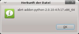 Abbildung 5: Das Skript hat die Herkunft der Datei korrekt ermittelt. Wenn die Datei unbekannt ist, gibt eine Fehlermeldung von RPM darüber Auskunft.