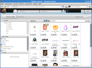 Der schicke Asset-Browser von Novius OS verwaltet Texte, Bilder und Multimediadateien.