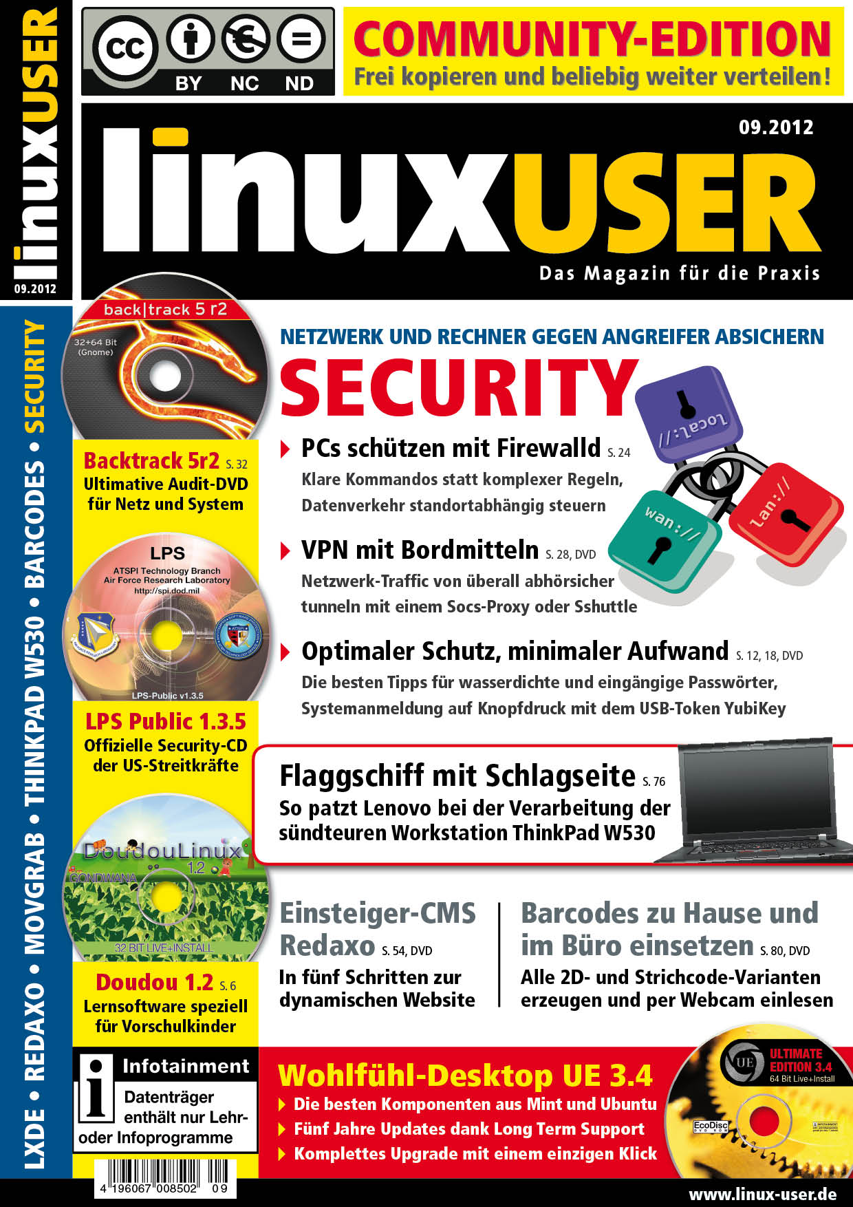 Heftcover LinuxUser Community Edition 09/2012