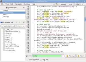 Der für Programmierer konzipierte Editor Enki bietet ausgefeilte Funktionen zum Suchen und Ersetzen.