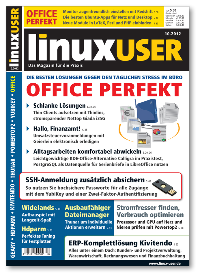 Heftcover LinuxUser 10/2012