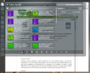 Abbildung 1: Der Filter "unity-lens-academic" durchforstet Google Scholar und PubMed nach wissenschaftlicher Literatur. Per Mausklick auf einen Artikel betrachten Sie ihn im Browser.