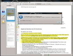 Abbildung 12: Der KDE-PDF-Viewer Okular ist in der Lage, Anmerkungen in PDF-Dokumenten zu speichern.