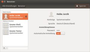 Abbildung 2: Über die Systemeinstellungen richten Sie die automatische Anmeldung für einen Benutzeraccount ein.