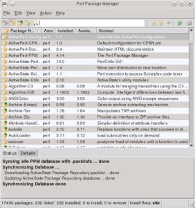 Abbildung 2: Der praktische Perl Package Manager von Activestate.