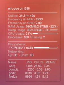 Abbildung 2: Mit wenigen Handgriffen passen Sie Conky optisch besser an Ihren Desktop an.