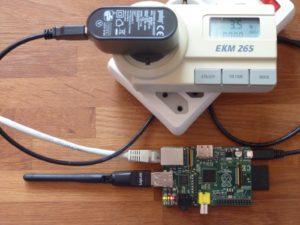 Abbildung 2: Der Raspberry Pi beim Betrieb als Access Point mit lediglich 3,5 Watt Stromverbrauch.
