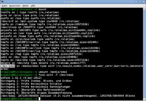 Abbildung 3: Mit der Live-DVD Knoppix und dem Standardtool "fsck" überprüfen und reparieren Sie bequem Dateisysteme anderer Distributionen.