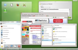 Abbildung 7: Die Belohnung: OpenSuse 12.2 präsentiert sich mit seinem aktuellen KDE-4-Desktop.