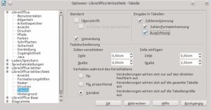 Abbildung 8: Über die Optionen von LibreOffice aktivieren Sie die automatische Zahlenerkennung.