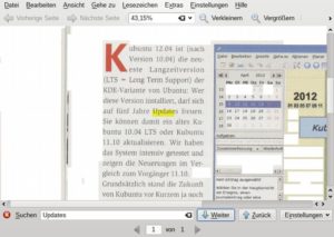 Abbildung 2: Gscan2pdf bettet mit Hilfe der OCR-Programme Cuneiform oder Tesseract maschinell erkannten Text in PDFs aus eingescannten Seiten ein und macht sie so durchsuchbar.