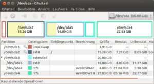Abbildung 1: So geht's: Windows 8 benötigt eine primäre Partition, hier <code srcset=