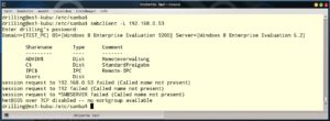 Abbildung 10: Das Tool Smbclient macht Windows-Freigaben auf der Befehlszeile sichtbar.
