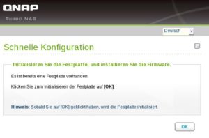 Abbildung 3: Die ersten Einstellungen für den Qnap TS-219P II nehmen Sie per Schnellkonfiguration vor.