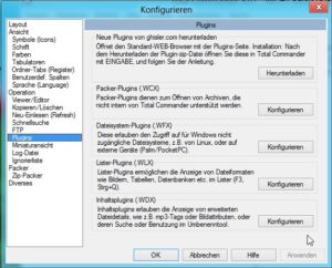 Abbildung 5: Dank einer Plugin-Schnittstelle erlaubt es der Total Commander, unter anderem Erweiterungen für Linux-Dateisysteme nachzuladen.