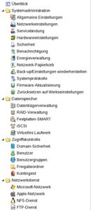 Abbildung 6: Das Optionsmenü bietet eine extreme Funktionsvielfalt.