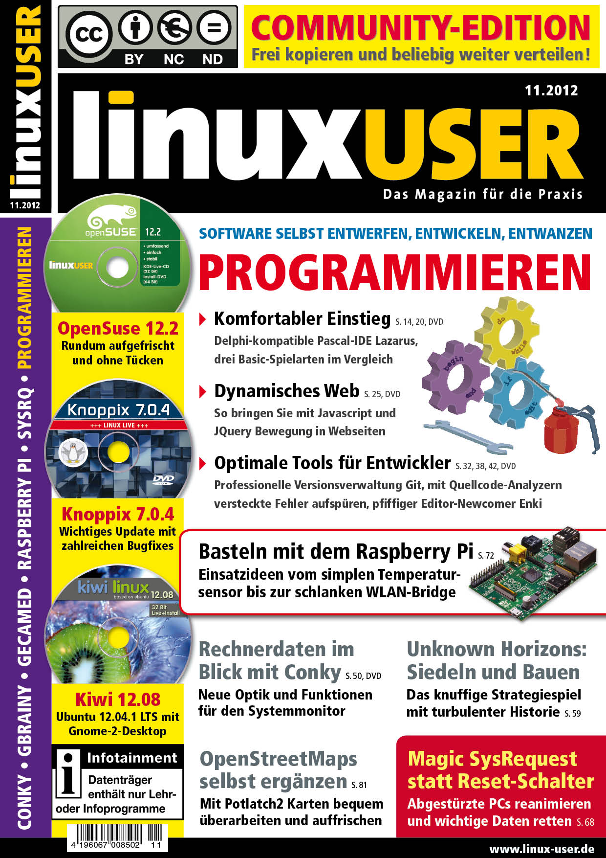 Heftcover LinuxUser Community Edition 11/2012