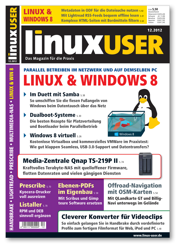 Heftcover LinuxUser 12/2012