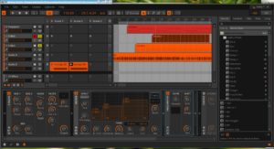 Abbildung 1: Spuren für elektronische Noten und für Sound-Daten, Klangerzeuger, Effekte und eine speziell für den Live-Einsatz erdachte Matrix für Musikclips: Bitwig hat alles an Bord, was Musiker brauchen.