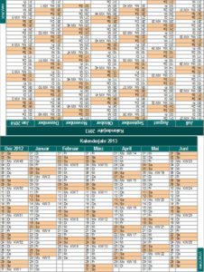 Abbildung 1: So sieht der fertige Klappkalender aus, den Sie in der Mitte falten und auf den Tisch stellen.